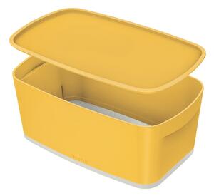 Žltá úložná škatuľa s vekom Leitz Cosy, objem 5 l