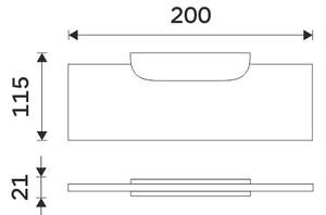 Nimco Polica, 20 cm NIKAU - NK 30091B-20-26