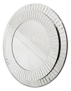 ARTEHOME Okrúhle zrkadlo Kleo v trojrozmernom zrkadlovom ráme 100x100x3,5 cm transparentné