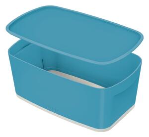 Modrá prenosná škatuľa s vekom Leitz Cosy Mailorder, objem 5 l