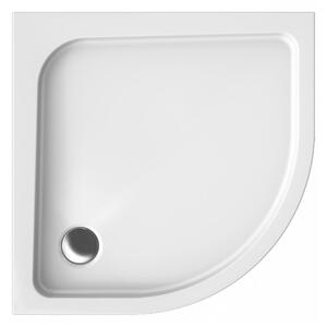 Polimat Kompaktná štvrťkruhová akrylátová sprchová vanička Standard 1 80x80 (90x90) POLIMAT-Farba: Biela, POLIMAT-Rozmery: 80x80