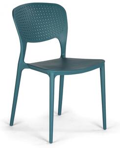 Plastová jedálenská stolička EASY II, modrá