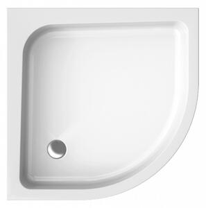 Polimat Štvrťkruhová akrylátová sprchová vanička Pako 2 80x80 (90x90) POLIMAT-Farba: Biela, POLIMAT-Rozmery: 80x80