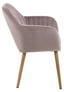Dizajnová stolička Nashira, svetlo ružová VIC