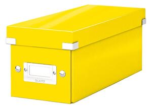 Žltý kartónový úložný box s vekom 14x35x14 cm Click&Store – Leitz