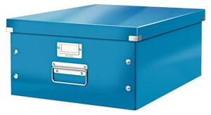 Modrý kartónový úložný box s vekom 37x48x20 cm Click&Store – Leitz