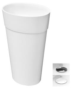 Besco Voľne stojace umývadlo z liateho mramoru Uniqa UM VS 46,5x32,5x84 cm, sifón Click-Clack BESCO-Typ výpuste: Click-Clack, chróm, BESCO-Rozmery: 46,5x32,5