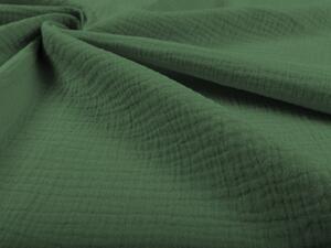 Biante Mušelínové posteľné obliečky Nature MSN-011 Lesná zelená Jednolôžko 140x200 a 70x90 cm