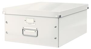 Biely kartónový úložný box s vekom 37x48x20 cm Click&Store – Leitz