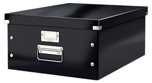 Čierny kartónový úložný box s vekom 37x48x20 cm Click&Store – Leitz