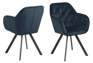 Dizajnová otočná stolička Aletris, tmavomodrá