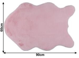 Umelá kožušina Rabit Typ 5 60x90 cm - ružová