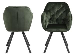 Dizajnová otočná stolička Aletris, lesnícka zelená