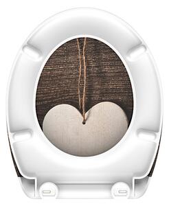 Eisl Sanitär WC sedadlo Duroplast Soft Close Wood Heart 82377
