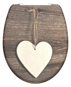 Eisl Sanitär WC sedadlo Duroplast Soft Close Wood Heart 82377