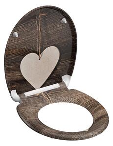 Eisl Sanitär WC sedadlo Duroplast Soft Close Wood Heart 82377