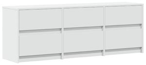TV stolík s LED biely 140x34x50 cm kompozitné drevo