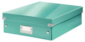 Zelený/tyrkysový kartónový úložný box s vekom 28x37x10 cm Click&Store – Leitz