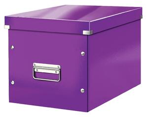 Fialový kartónový úložný box s vekom 32x36x31 cm Click&Store – Leitz