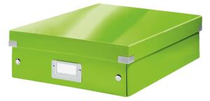 Zelený kartónový úložný box s vekom 28x37x10 cm Click&Store – Leitz