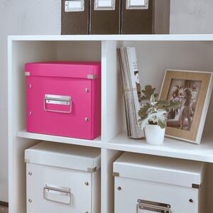 Ružová úložná škatuľa Leitz Office, dĺžka 26 cm