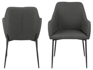 Dizajnová jedálenská stolička Algernon, tmavo sivá