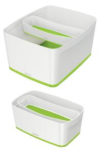 Bielo-zelený plastový organizér na písacie potreby MyBox - Leitz