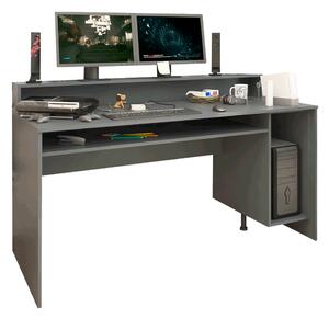 KONDELA PC stôl/herný stôl, grafit, TEZRO NEW