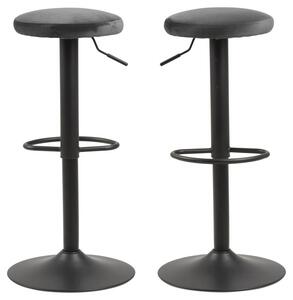 Moderná barová stolička Nenna, čierna-tmavo šedá