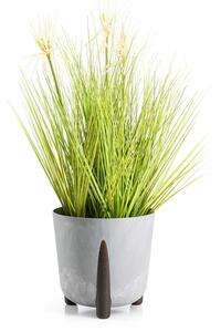 PLASTOVÝ KVETINÁČ MOSS 26X25 CM IMITÁCIA BETÓNU SIVÁ