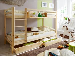 Detská poschodová posteľ KAMILA 200x90 cm - prírodná