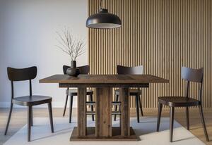 Rozkladací jedálenský stôl MILOT, 140/180x75x90, artisan/čierna