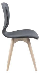 Dizajnová stolička Neoma, tmavo šedá a biela