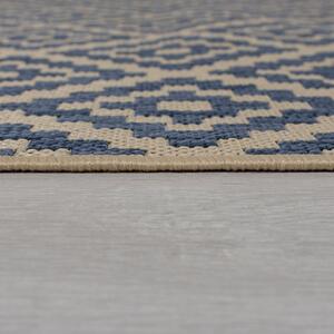 Flair Rugs koberce Kusový koberec Florence Alfresco Moretti Blue/Beige kruh - 160x160 (priemer) kruh cm