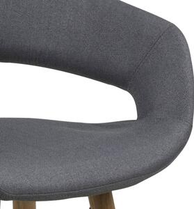 Dizajnová pultová stolička Natania, tmavo šedá