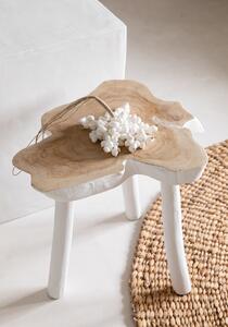 BAZAR BIZAR The Organic Side Table - Natural White príručný stolík