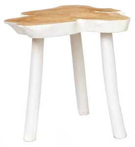 BAZAR BIZAR The Organic Side Table - Natural White príručný stolík