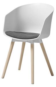 Dizajnová stolička Almanzo, biela / antracitová
