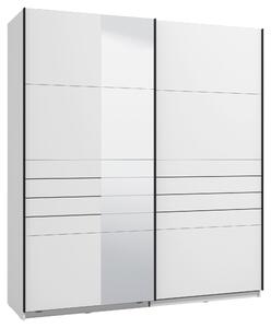 ŠAT. SKRIŇA S POSUV. DVERAMI, biela, 195/217,5/61 cm Xora - Skrine