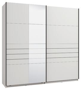 ŠAT. SKRIŇA S POSUV. DVERAMI, biela, 220/217,5/61 cm Xora - Skrine