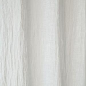 Biely ľanový ľahký záves s pútkami Linen Tales Daytime, 250 x 130 cm