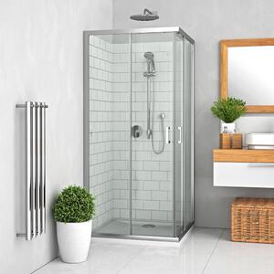 Roth Štvorcový alebo obdĺžnikový sprchový kút LLS2 - bez vaničky ROTH-Variant: rozmery: 80x80 cm, orientácia: Uni, V PREDMONTOVANOM STAVE - (554-8000000-00-02), ROTH-Profily: profily: brillant, výplň: transparent
