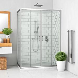 Roth Obdĺžnikový sprchovací kút LLD4+LLB - bez vaničky ROTH-Variant: šírka dverí: 110 cm, šírka pevnej časti: 70 cm, orientácia: Uni - (LLD4/1100_LLB/700_br_tr), ROTH-Profily: profily: brillant, výplň: transparent