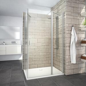 Roth Štvorcový alebo obdĺžnikový sprchovací kút LYE4+LYSW1S, brillant - bez vaničky ROTH-Variant: šírka dverí: 80 cm, šírka pevnej steny: 90 cm, orientácia: Uni - (LYE4/800_LYSW1S/900), ROTH-Profily: profily: brillant, výplň: transparent