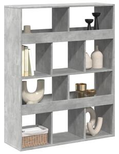 Deliaca stena betónová sivá 100x33x125,5 cm kompozitné drevo