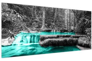 Obraz - Zimná rieka (120x50 cm)