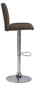 Dizajnová barová stolička Almonzo, svetlohnedá / chrómová