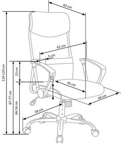Kancelárska stolička s podrúčkami Vire - hnedá / čierna