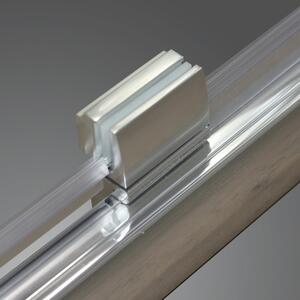 Roltechnik Outlet Sprchový kút obdĺžnik MDO1+MB - otváracie dvere a pevná stena - bez vaničky ROTH-Variant: šírka dverí: 100 cm, šírka pevnej steny: 90 cm - (MDO1-100-MB90), ROTH-Profily: profily: brillant, výplň: transparent