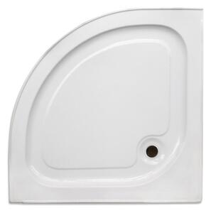 Roltechnik Outlet Štvrťkruhový sprchový kút AVILES + vanička ROTH-Variant: rozmery: 80x80 cm - (AVILES/80x80 - 4000660), ROTH-Profily: profily: biela, výplň: transparent